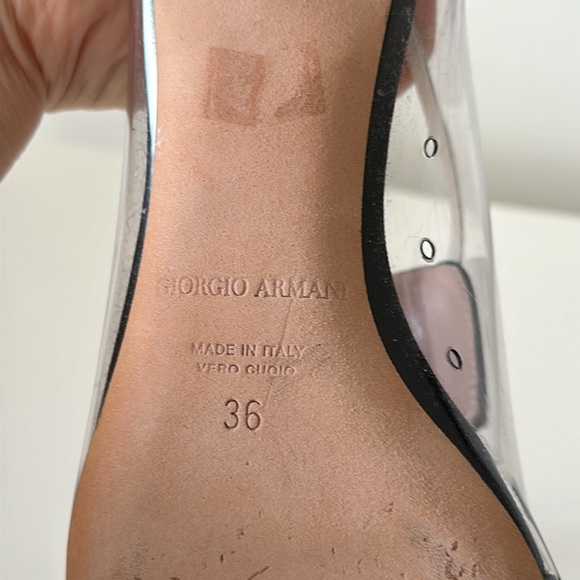 AUTHENTIC Giorgio Armani plexi Flats Size US6/ EU36 - Picture 8 of 11